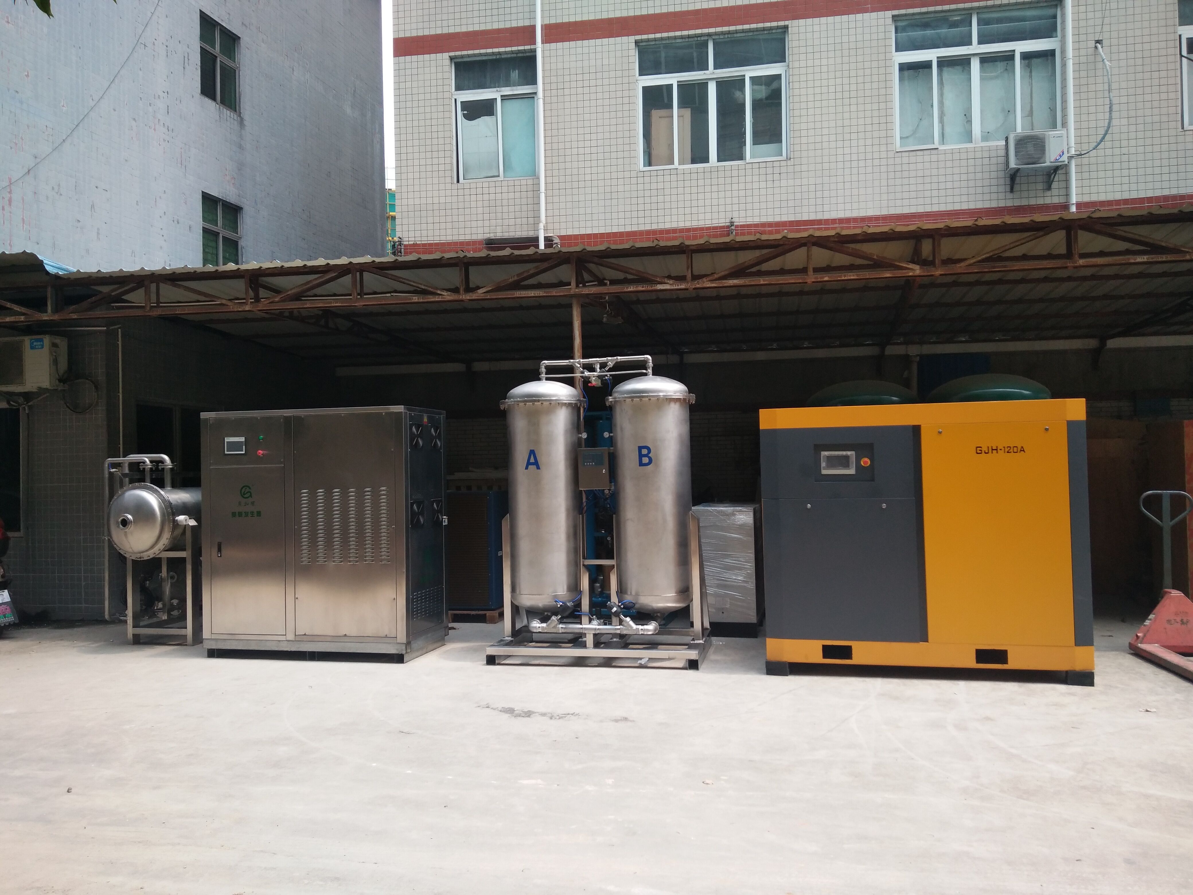 佳環8月份，出貨一套5KG氧氣源臭氧發生器應用于洗滌廢水回水處理